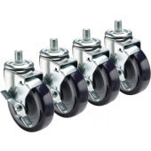 28-147S Krowne, 5" Heavy Duty Stem Casters, Set of 4