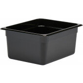 26CW110 Cambro, 1/2 Size Black Camwear® Polycarbonate Food Pan, 6" Deep
