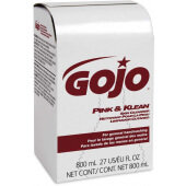 9128-12 Gojo, 800 ml Pink & Klean Skin Cleanser Refill (12/Case)