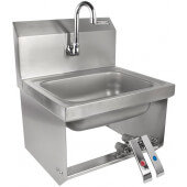 PBHS-W-1410-KV2MB-X John Boos, Hand Sink w/ Hands Free Knee Valve Splash Mount Faucet
