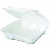 White 9 X 9 Foam Hinged Containers, Genpak SN200