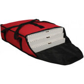 PB20-6 San Jamar, 20" x 18" x 6" Insulated Pizza Delivery Bag, Red
