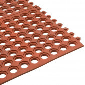 2523-R35 Cactus Mat, 60" x 36" VIP Prima Grease Resistant Rubber Floor Mat w/ Interlocking Edges, Red