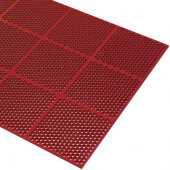 2535-R32 Cactus Mat, 36" x 24" Honeycomb Anti-Fatigue Grease Resistant Rubber Floor Mat, Red