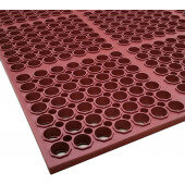 3520-R3 Cactus Mat, 39" x 29" VIP Floormate Anti-Fatigue Grease Resistant Rubber Floor Mat, Red