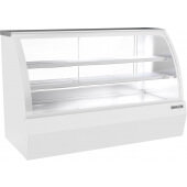 CDR6HC-1-W Beverage-Air, 74" Curved Glass Refrigerated Deli Display Case
