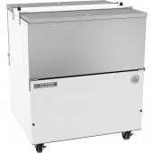 ST34HC-W-02 Beverage-Air, 34" 2 Door Dual Sided Milk Cooler, 8 Crate Capacity