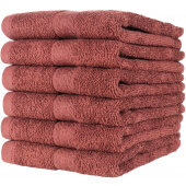 P-HAND-BROWN Monarch Brands, 16" x 27" True Color Cotton 3 Lb Hand Towel, Brown (12/pk)