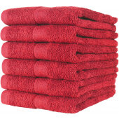 P-HAND-BURGUNDY Monarch Brands, 16" x 27" True Color Cotton 3 Lb Hand Towel, Burgundy (12/pk)