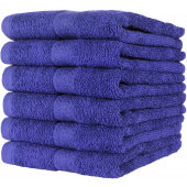 P-HAND-NAVY Monarch Brands, 16" x 27" True Color Cotton 3 Lb Hand Towel, Navy (12/pk)