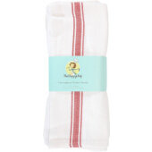 SC-HTRD-24 Monarch Brands, 15" x 25" Herringbone Kitchen Towel, Red Stripe (12/pk)
