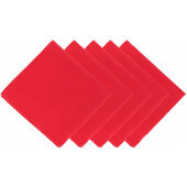 P-NAP-R-SPUN Monarch Brands, 20" x 20" Spun Polyester Napkins, Red (12/pk)