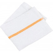 P-N030-G65-5DZ Monarch Brands, 16" x 19" Qwick Wick Cotton Terry Towel Bar Mop, Gold Stripe (12/pk)