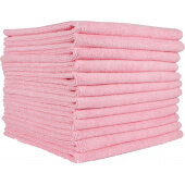 PNP915101P Monarch Brands, 16" x 16" Microfiber Cloth, Pink (12/pk)