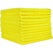 PNP915101Y Monarch Brands, 16" x 16" Microfiber Cloth, Yellow (12/pk)