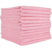 PNP915112P Monarch Brands, 12" x 12" Microfiber Cloth, Pink (12/pk)