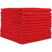 PNP915112R Monarch Brands, 12" x 12" Microfiber Cloth, Red (12/pk)