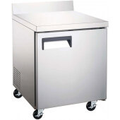 USWF-1D U-Star, 27" 1 Solid Door Worktop Freezer