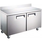 USWF-2D U-Star, 47" 2 Solid Door Worktop Freezer