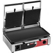 PD L Sirman, 3 kW Panini Sandwich Grill, Double, Ribbed Top & Flat Bottom