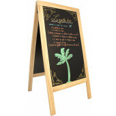 SBSB135 American Metalcraft, Large Deluxe A-Frame Wood Frame Sandwich Board, Natural Wood