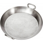 GP21 American Metalcraft, 21 3/4" Stainless Steel Griddle Paella Pan w/ Hammered Finish