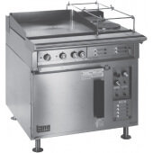 R36C-ATCM Lang Manufacturing, 21.6 kW Marine Grade Electric Range, (2) French Plates, (2) 12" Hotplates, Convection Oven