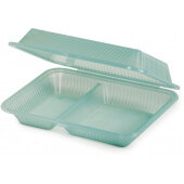EC-15-2-JA GET, 10" x 8" x 3" Eco-Takeout's Reusable 2-Compartment Food Container, Jade (12/pk)