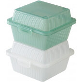EC-08-1-CL GET, 4 3/4" x 4 3/4" x 3 1/4" Eco-Takeout's Reusable Food Container, Clear (12/pk)