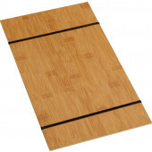 BBR15 American Metalcraft, 9" x 15 1/2" Wood Rubber Band Menu Board, Bamboo
