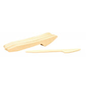 654322 TableCraft, 6 1/2" Disposable Wooden Knife, Natural Finish (100/pk)
