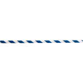 100121 TableCraft, 7 3/4" Individually Wrapped Paper Straws, Blue / White Stripe (500/pk)
