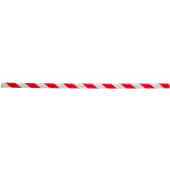 100125 TableCraft, 7 3/4" Individually Wrapped Paper Straws, Red / White Stripe (500/pk)