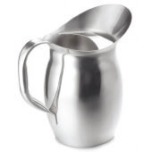 300 TableCraft, 2 Qt Stainless Steel Bell Water Pitcher w/ Ice Guard