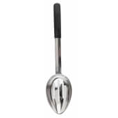 AM5334BK TableCraft, 12 3/4" Stainless Steel Slotted Serving Spoon w/ Black Vinyl Handle