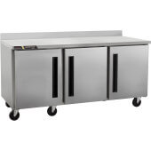 CLUC-72F-SD-WTRRR Centerline by Traulsen, 72" 3 Solid Door Worktop Freezer