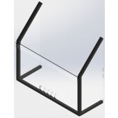 CWACT1FSHIELD TableCraft, 35 1/2" x 32" Freestanding Acrylic Single Action Station Shield w/ Integrated Vents