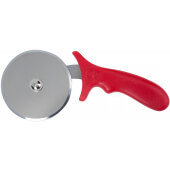 PIZR2 American Metalcraft, 4" Stainless Steel Pizza Cutter w/ Red Plastic Handle
