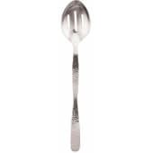 HM12SL American Metalcraft, 12" Stainless Steel Slotted Serving Spoon w/ Hammered Finish