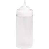 10853C TableCraft, 8 oz Polyethylene Wide Mouth Squeeze Bottle, Clear