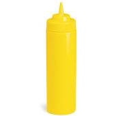 11253M TableCraft, 12 oz Wide Mouth Polyethylene Mustard Squeeze Bottle, Yellow