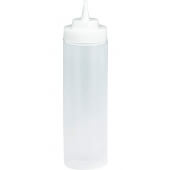 Tablecraft 11663C 16 oz. Clear Widemouth and Standard Cone Tip Squeeze  Bottle with 63 mm Opening 