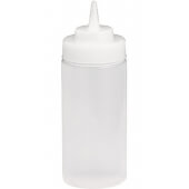 31763C TableCraft, 16 oz Wide Mouth Polyethylene Squeeze Bottle, Clear