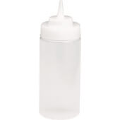 32563C TableCraft, 24 oz Wide Mouth Polyethylene Squeeze Bottle, Clear