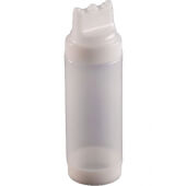 Tablecraft 11663C 16 oz. Clear Widemouth and Standard Cone Tip Squeeze  Bottle with 63 mm Opening 