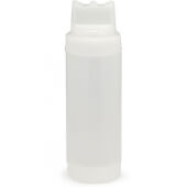 11663C3F TableCraft, 16 oz Three Tip Top Polyethylene Squeeze Bottle, Clear