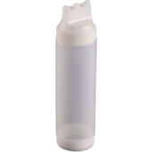 12463C3F TableCraft, 24 oz Three Tip Top Polyethylene Squeeze Bottle, Clear