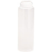 2108C-1 TableCraft, 8 oz Hinge Top Polyethylene Squeeze Bottle, Clear