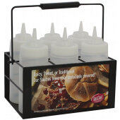 SBC6 TableCraft, 6 Compartment Bottle Caddy with Carrying Handle, Black