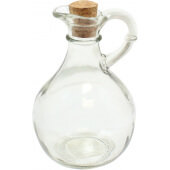 H92000 TableCraft, 10 oz Glass Oil & Vinegar Cruet Bottle w/ Cork Stopper